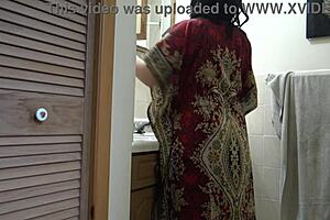Pakistani Stepmother Is Shocked When Her Stepson Cums Inside Her Pussy