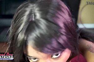 Skinny Exotic Tattooed Evelyn Gets Her Pussy Fucked Deep And Swallows Cum.