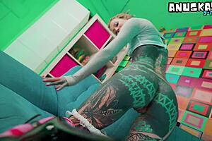 Skinny Tattooed Girl Explores Anal Solo With Dildos And Toys