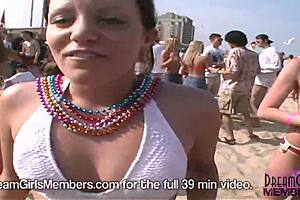 Check out bikinis, boobs, and pussy at the Texas beach party.