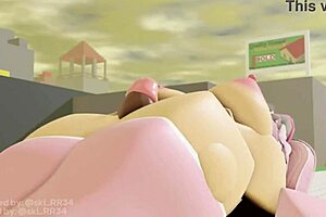 Pink Haired Freak Gets Fucked By Monster Cock