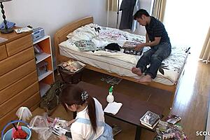 Cheeky virgin guy tricked teen 18+ maid to creampie fuck at uncensored jav porn 😏