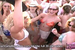 Check out bikinis, boobs, and pussy at the Texas beach party.