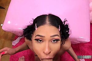 baddaddypov - adorable brunette teen 18+ ryder rey sucks her stepdads cock like a good little 18+ slut