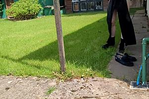 getting naked outdoors then fucking sex doll indoors