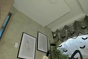 Latina webcam performer showcases curvy figure and tattoos