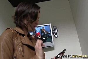 Tegan Mohr Sucks Random Black Cock At Gloryhole