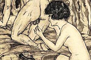 vintage erotic art tells a retro story