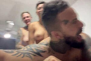 that hot sex feeling the pounding until the end in ass and pussy on the hair until we cum together