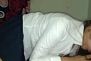 Mexican uniform latina teases skirt before eager pussy licking