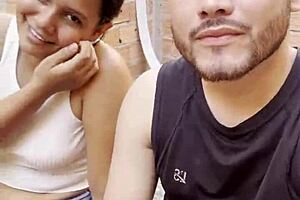 colombian babe risks public fuck walking streets cum dripping