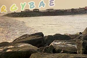 Couple flashes thongs publicly at bar beach