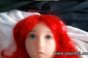 fuck my redhead superman cosplay doll's tight holes with big cock