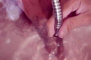 water jet pulses deep in my tight anal hole blissful orgasm