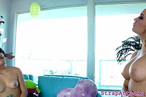 prodomme babes peg sub hard with strapon 🔥🍑 domme riding action