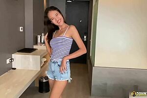 wanna see me bend over and take this cute thai babe's tight pussy in bangkok?