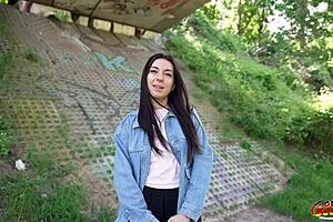 german scout picks up fit slim teen viks angel for intense casting fuck with huge cock doggystyle