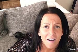 German Mommy Demands Stepson's Cumshot Facial In Taboo Pov