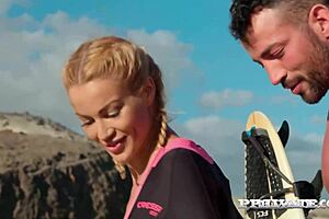 Private com - blonde babe cherry kiss squirts and gets facial outside