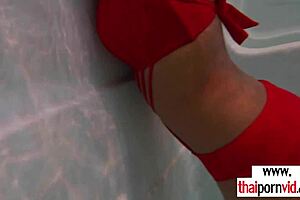 thai teen moans loud on big white cock doggystyle