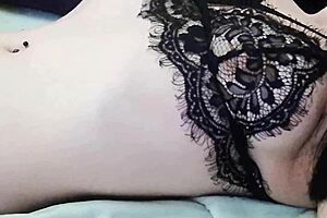 Foot licking, tits play, masturbation leading to orgasm.