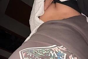 caught licking her ass outside in the snow and giving multiple cumshots