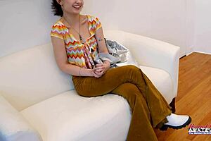 wendy the short-haired cutie slurps juicy cock then takes hard pussy pounding