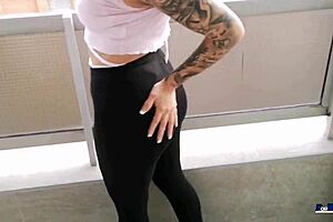 pov with novice uruguayan amateur penelope del mar riding eagerly