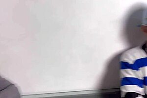 Three young friends share a big black cock in fiery anal creampie action