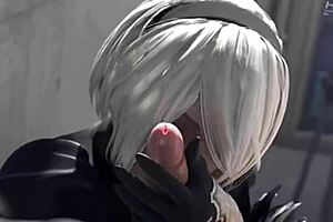 Emotional 2B Anime Fuck