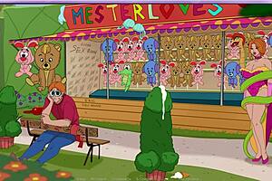 Blonde Granny in Halloween Costume Takes Huge Cock Outdoors