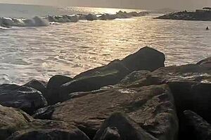 Couple flashes thongs publicly at bar beach