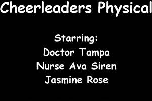 Bratty Cheerleader Jasmine Rose Spreads Gaping Pussy in Hospital Skirt