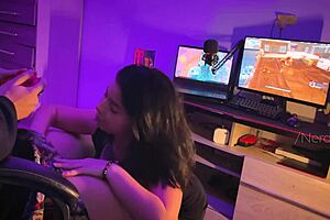 My friend caught me jerking off but she craved a facial and me eating her pussy all night