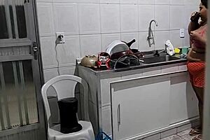 Brazilian Milf Gets Fucked Hard in Kitchen by Stud Riding to Squirting Orgasm Cumshot Explosion