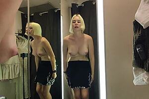 WATCH ME STRIP NAKED IN MALL FITTING ROOM