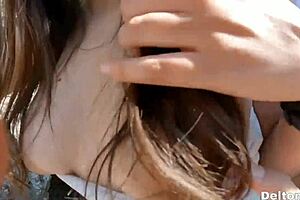 i took my friend hiking and we fucked outdoors doggystyle