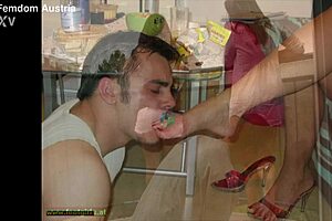 German Femdom Mistress Dominates Slave with Feet BDSM Fetish Kink