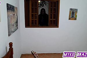 hey fernanda chocolate caught him jerking now she gives anal and begs cum in mouth