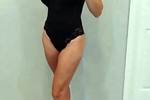 i tried on this black bodysuit with matching heels and felt so sexy