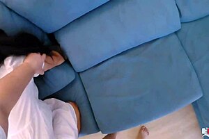 Stepmom Gets Ass Creampie From Young Lover On Couch