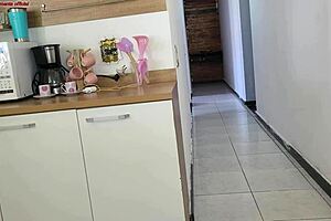 risky quickie with friend's monster cock while hubby showers