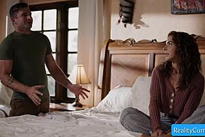 Curvy Lumi Ray Intrigues Muscular Nathan Bronson in Tempting Display