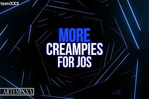 Joslyn Jane receives more creampies in passionate fucking