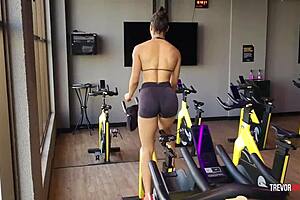 curvy ebony babe craves cock and cum after sweaty gym workout