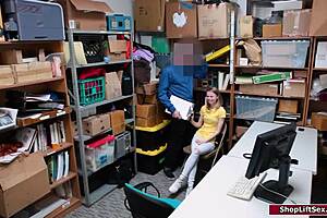 petite russian thief stripped and dominated hard by strict office officer