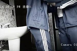 Camera Catches Cute Schoolgirl's Bathroom Quickie