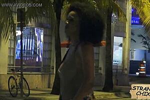 I pick up curly haired beauty Julie Kay for outdoor public fuck POV.