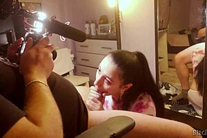 BTS Black Lynn vapes then deepthroats cock hungrily 😈🍆