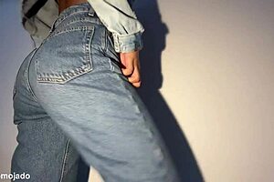 Girl Desperately Soaks Jeans in Kinky Pee Fetish